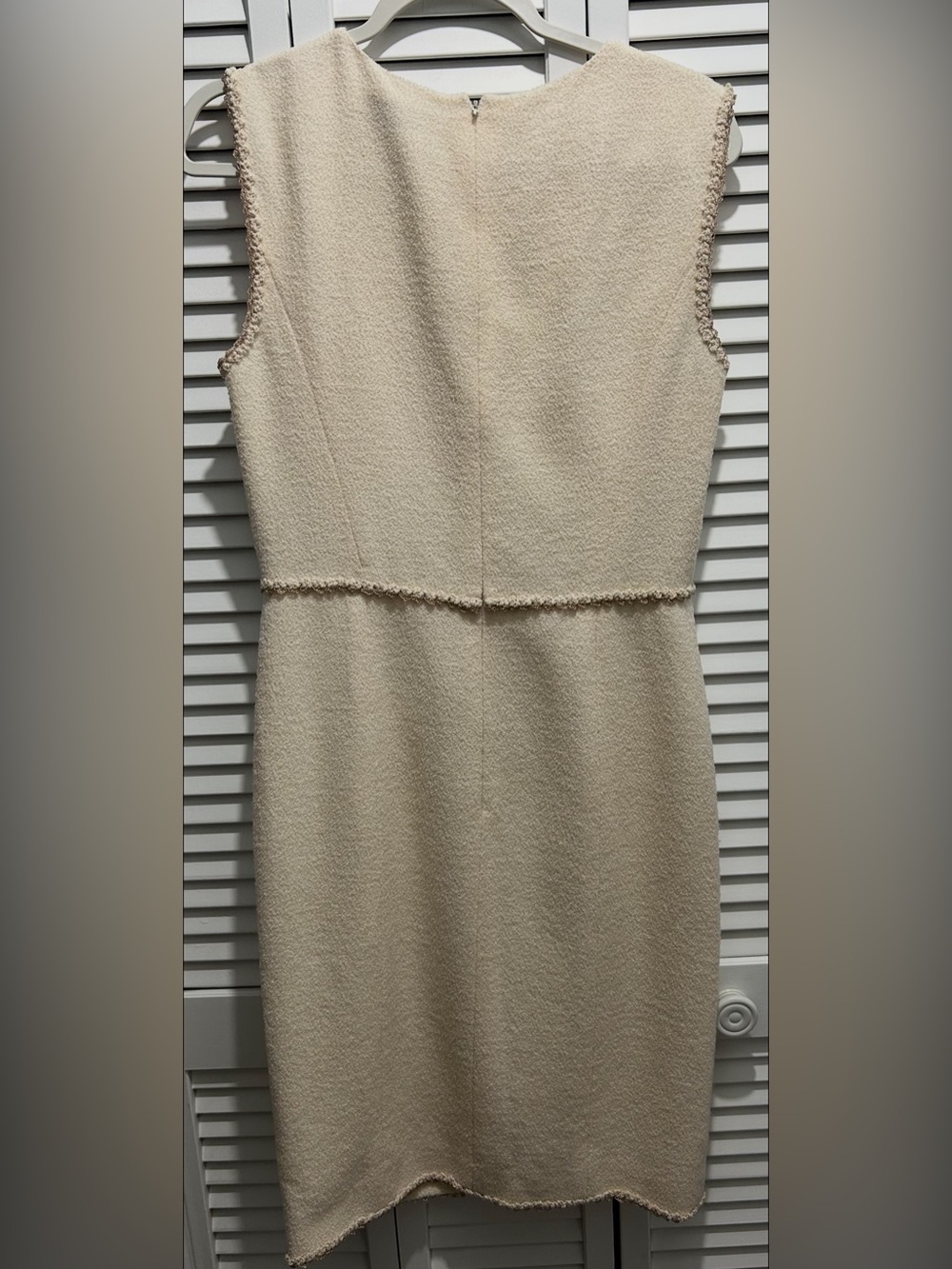 CHANEL 10C WOOL tweed SLEEVELESS DRESS